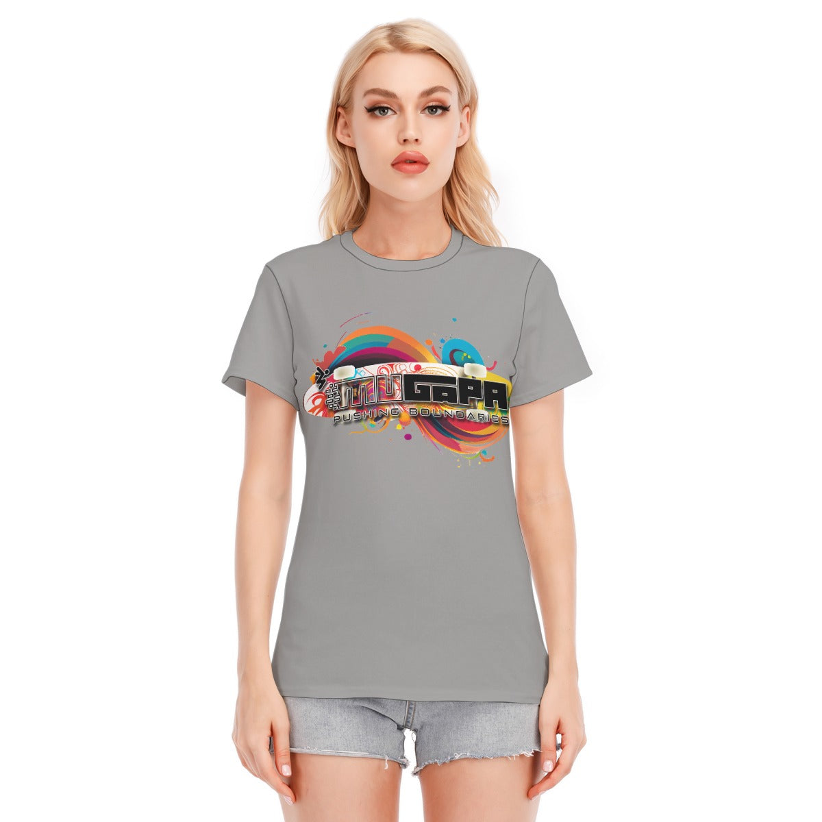 MUGAPA  Women's Round Neck T-Shirt | 190GSM Cotton