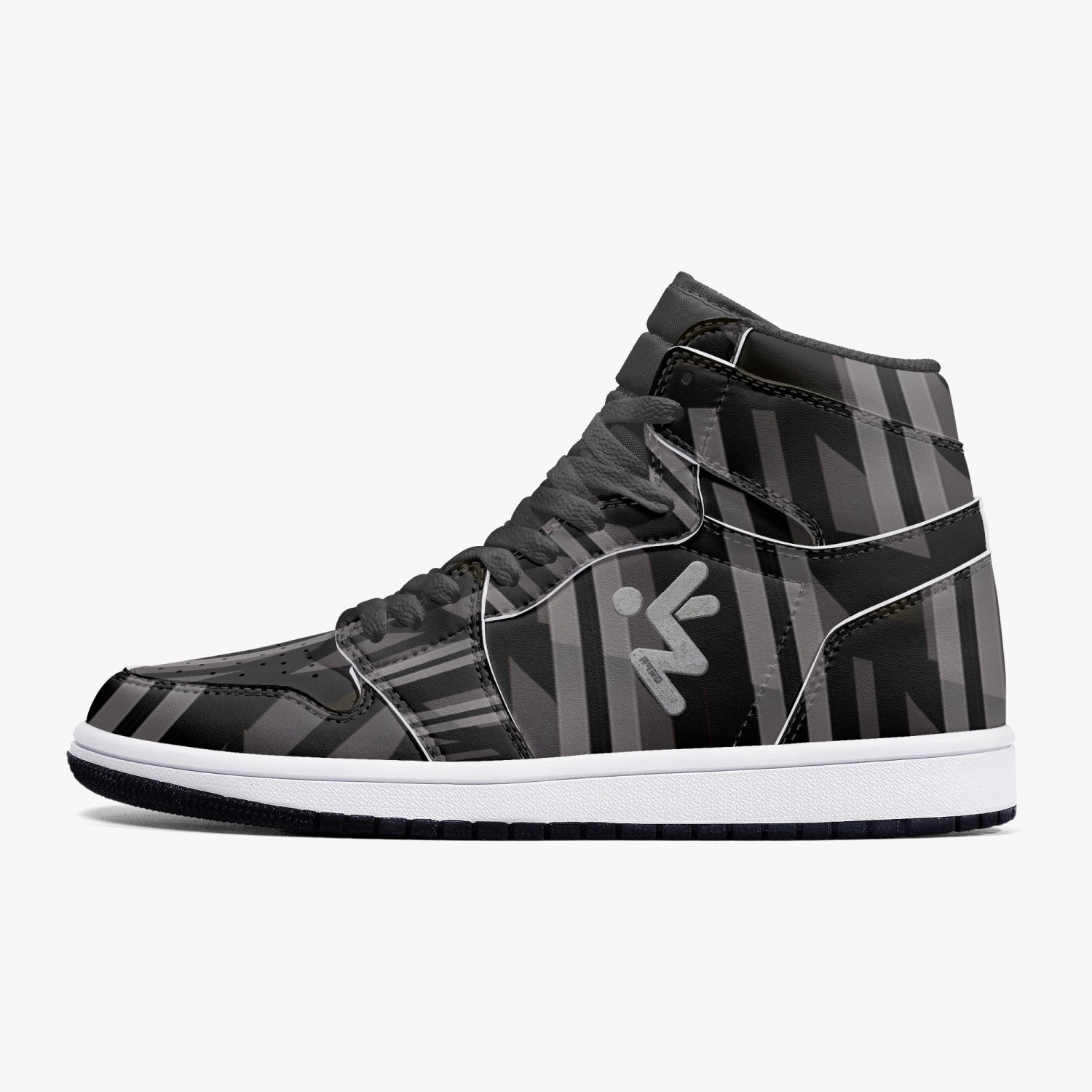 MUGAPA 352. New Black High-Top Leather Sneakers