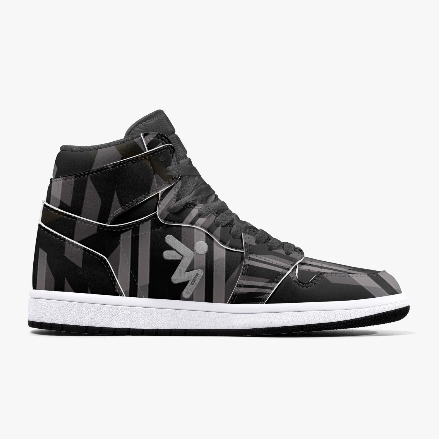 MUGAPA 352. New Black High-Top Leather Sneakers