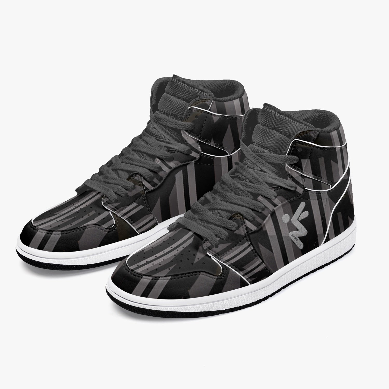 MUGAPA 352. New Black High-Top Leather Sneakers